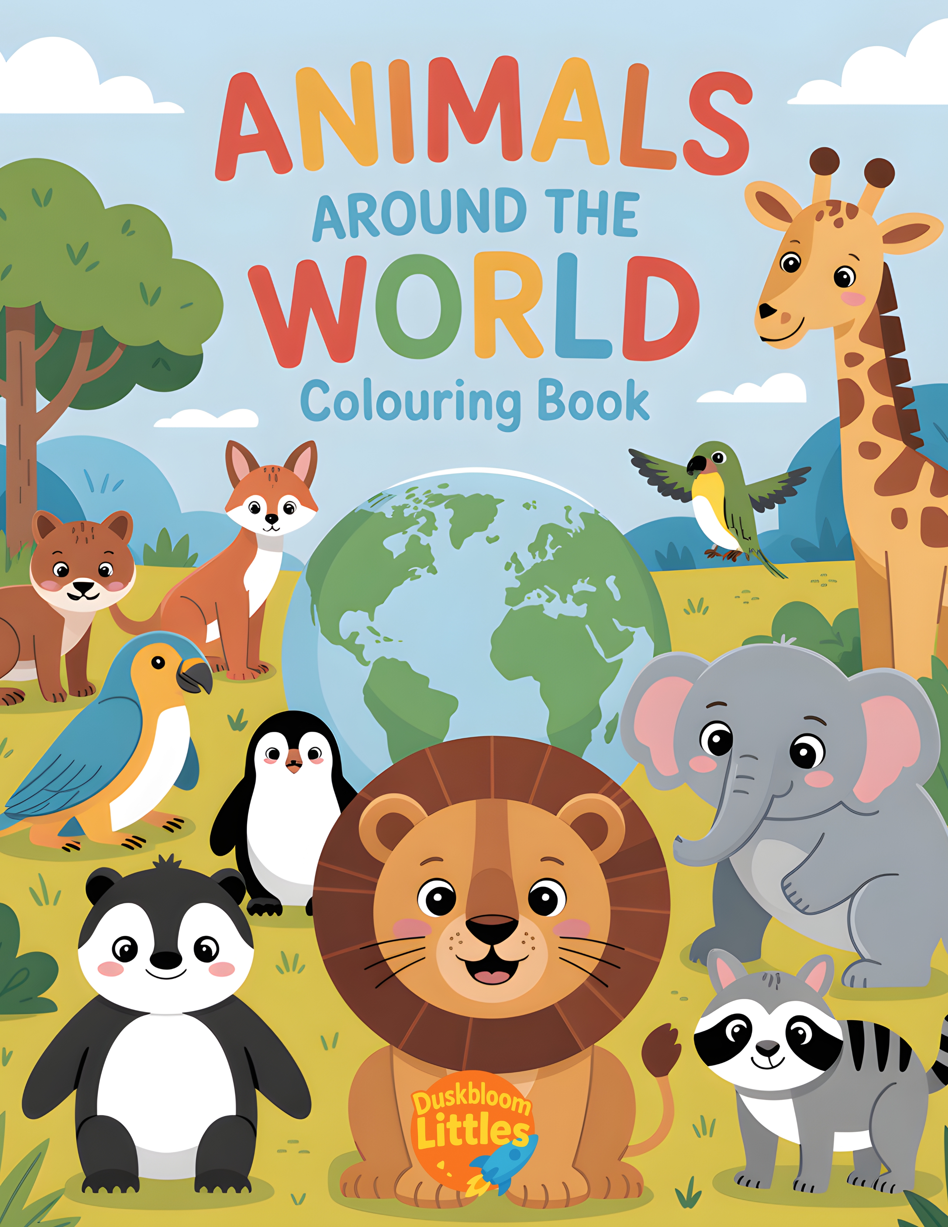 Animals Around the World Colouring Book